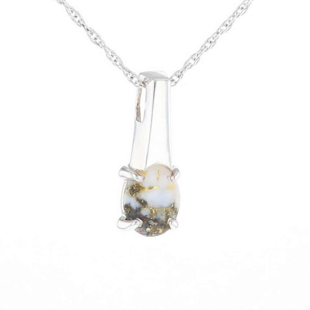 Gold Quartz Cabochon Pendant