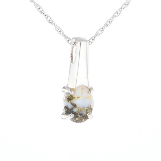 Gold Quartz Cabochon Pendant