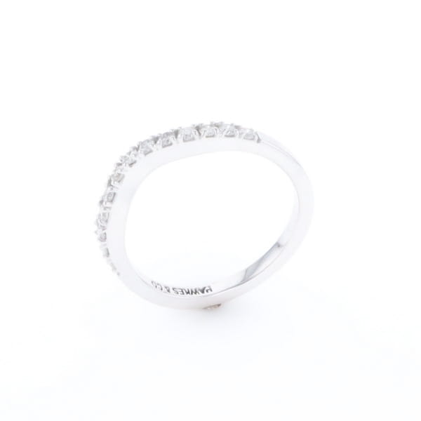 Diamond Contour Wedding Band