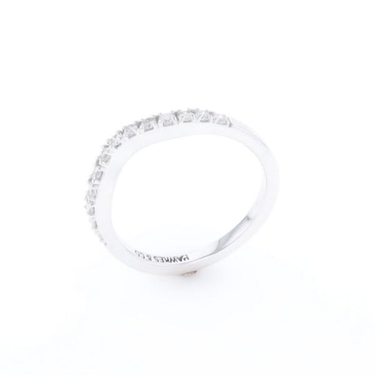 Diamond Contour Wedding Band
