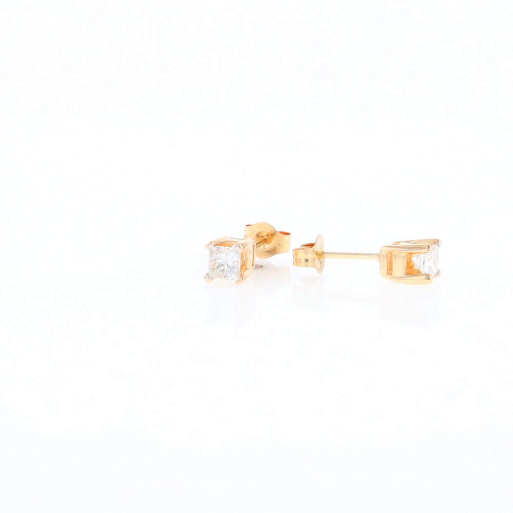 0.48ctw Princess Cut Diamond Studs