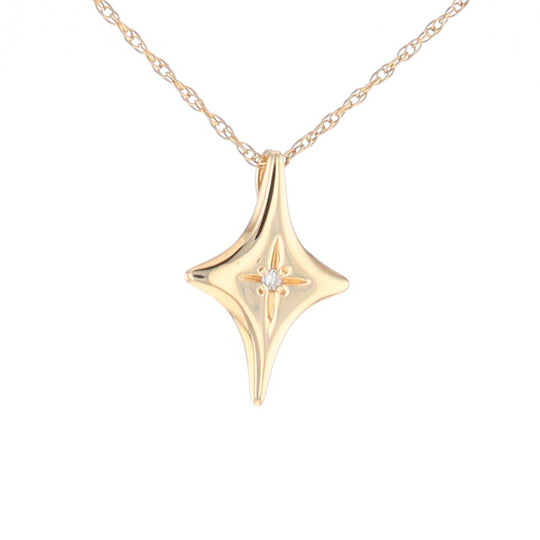 North Star Pendant Diamond Solitaire