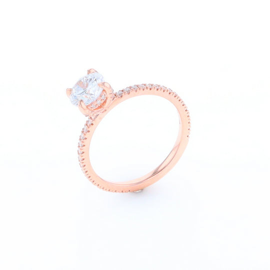 Rose Gold Lab Grown Diamond Engagement Ring