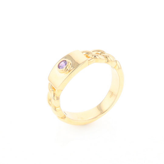 Amethyst Chain Design Ring