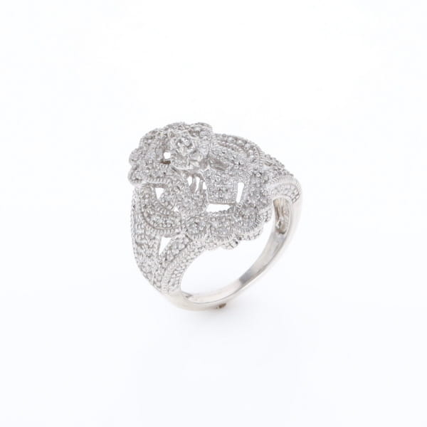 Floral Filigree Design Diamond Ring