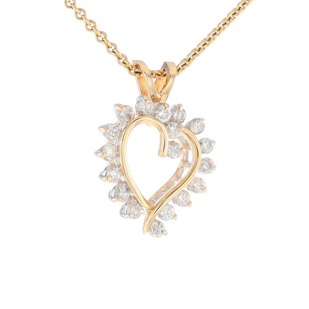 Open Heart Diamond Pendant