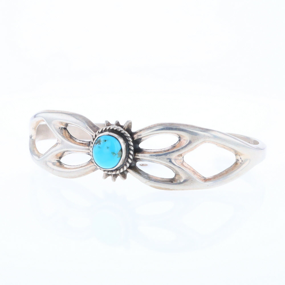 Native Silver Turquoise Butterfly Cuff Bracelet