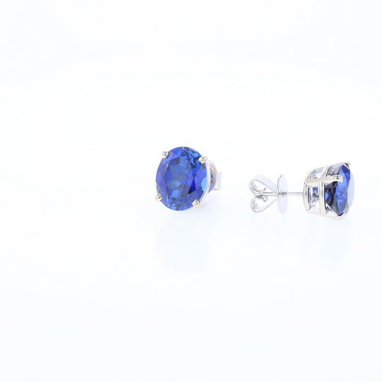 Imitation Sapphire Stud Earrings