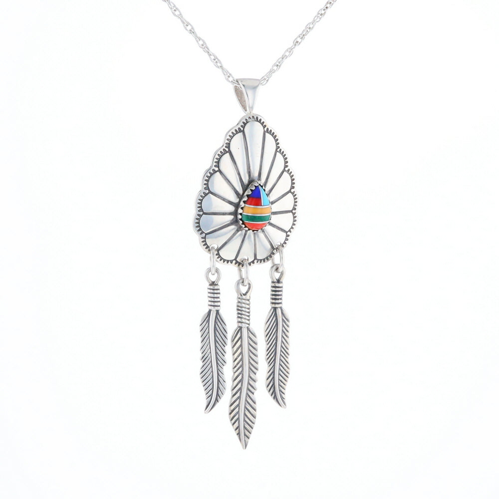 Native Feather Dangle Pendant