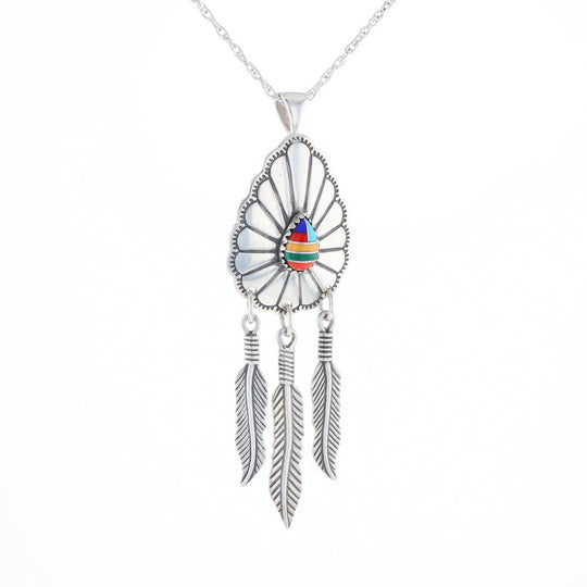 Native Feather Dangle Pendant