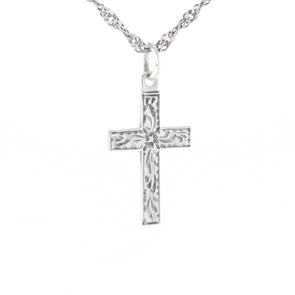 Floral Vine Cross Pendant