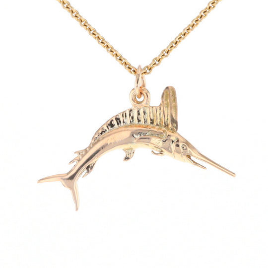 Gold Sailfish Pendant