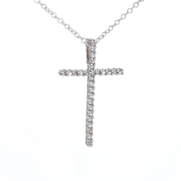 Thin Diamond Cross Necklace