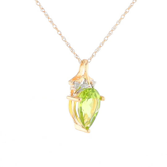 Pear-Shaped Peridot Necklace