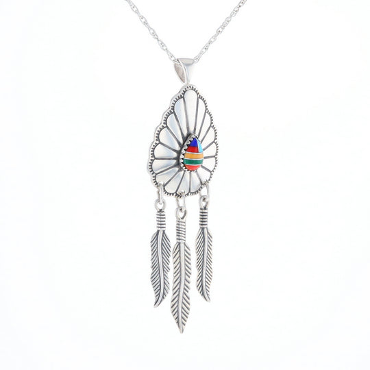 Native Feather Dangle Pendant