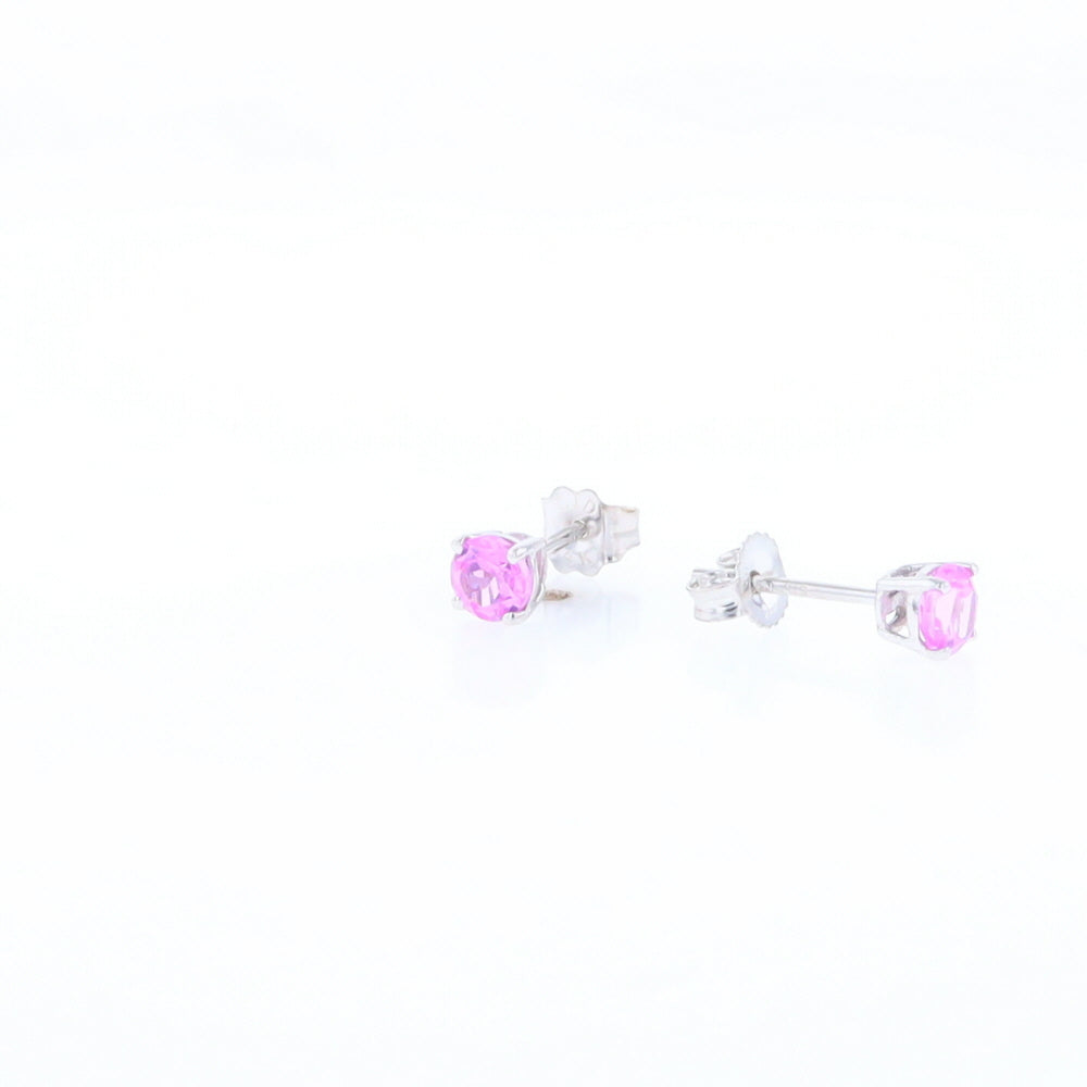 Pink Sapphire Stud Earrings