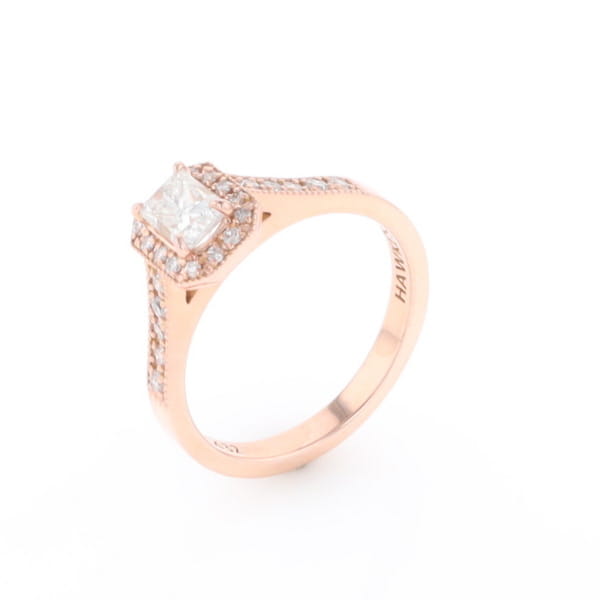 Princess Cut Diamond Halo Ring