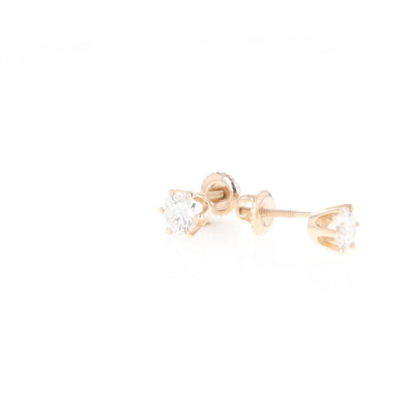 1.1ct 6-Prong Round Diamond Solitaire Studs