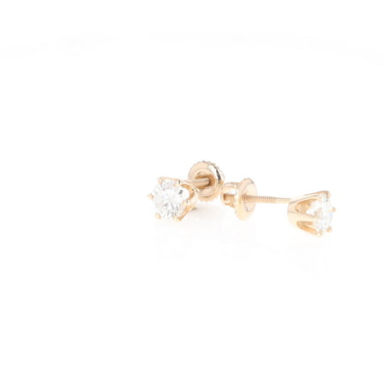 1.1ct 6-Prong Round Diamond Solitaire Studs