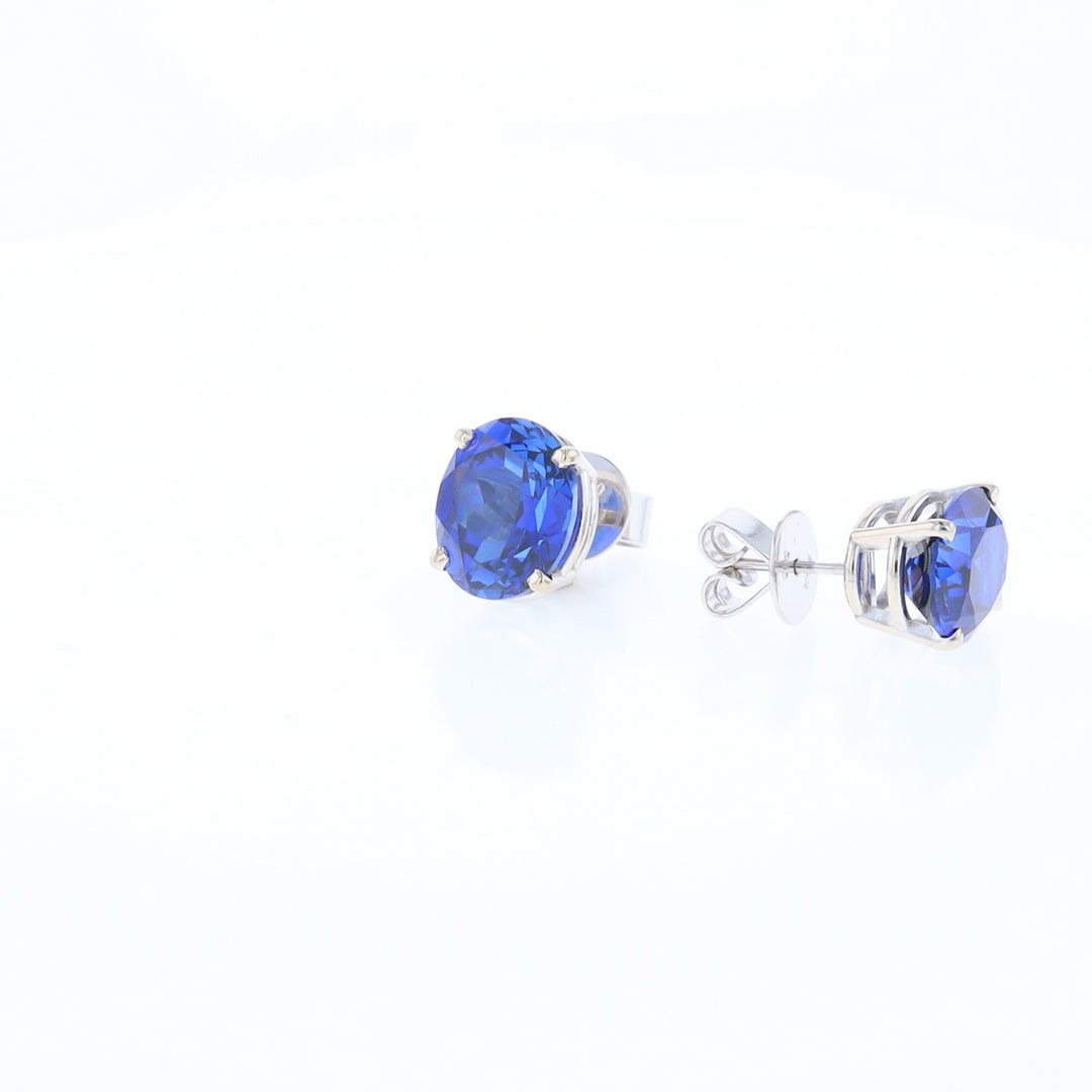 Imitation Sapphire Stud Earrings