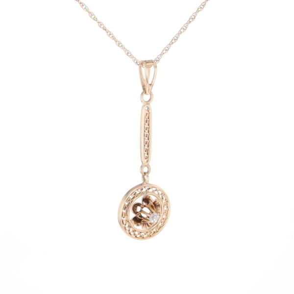 Buttercup Filigree Vintage Pendant
