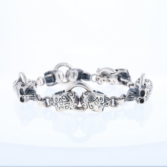 Silver Skull Bracelet