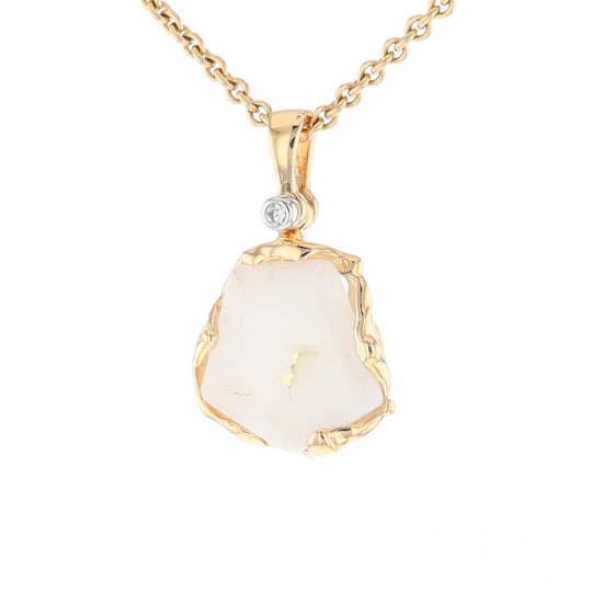 Gold Quartz Freeform Pendant  (G2)