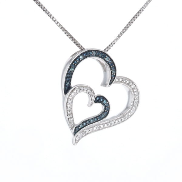 Double Heart Diamond Necklace
