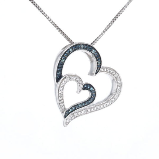 Double Heart Diamond Necklace
