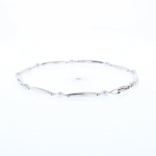 Elongated Link Diamond Bracelet