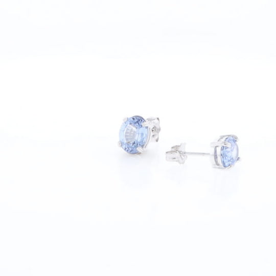 Ceylon Sapphire Stud Earrings