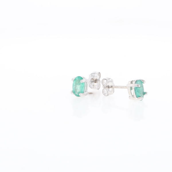 Oval Emerald Stud Earrings