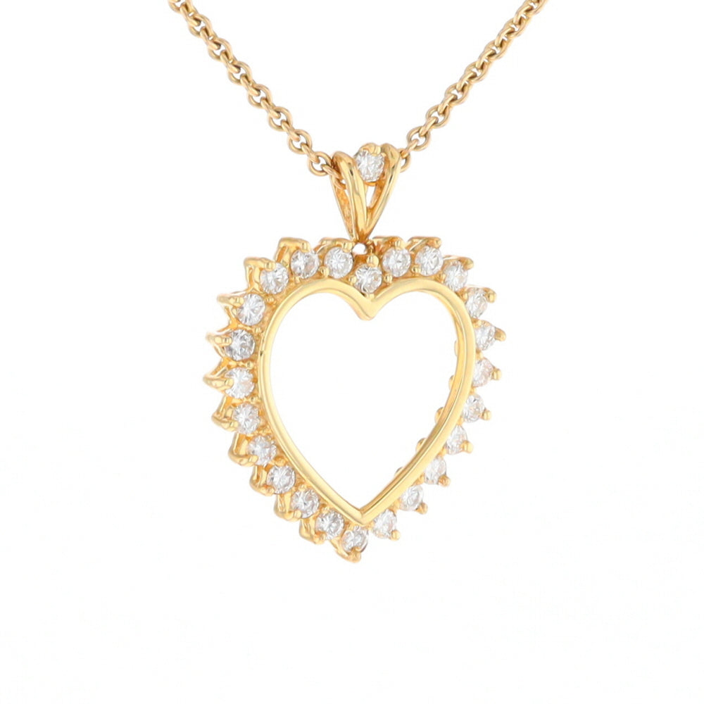 Diamond Halo Heart Pendant