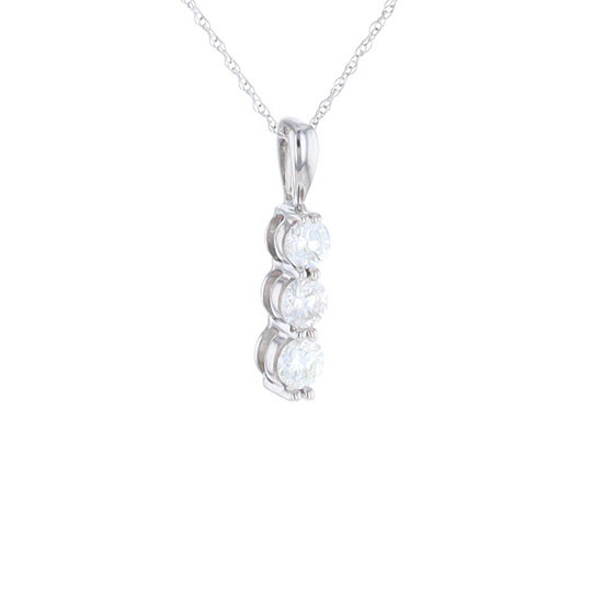 Three Diamond Drop Pendant