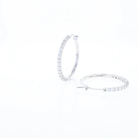 Cubic Zirconia Hoop Earrings