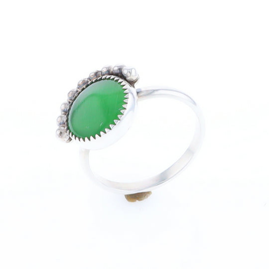 Green Glass Beaded Ring