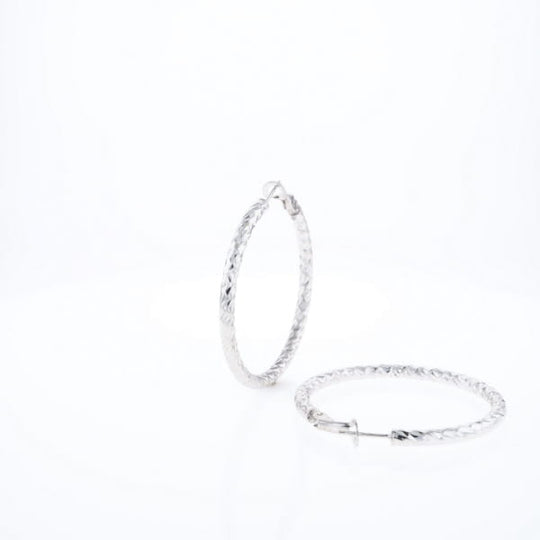 Diamond Cut Hoops