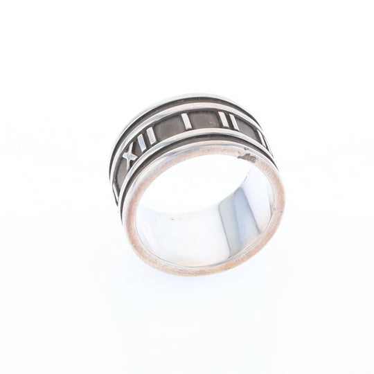 Tiffany & Co Sterling Silver Roman Numerals Ring