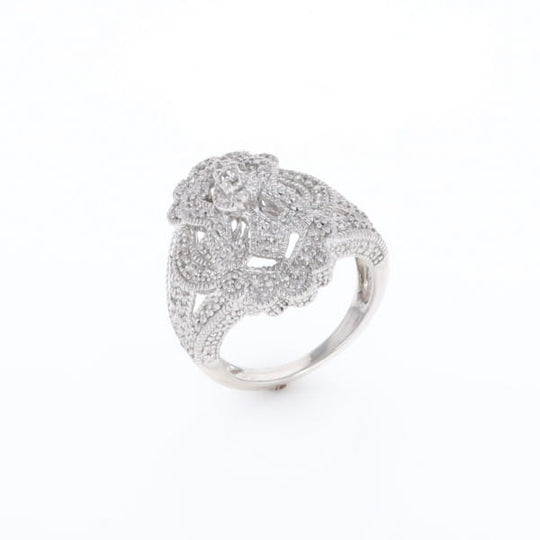 Floral Filigree Design Diamond Ring