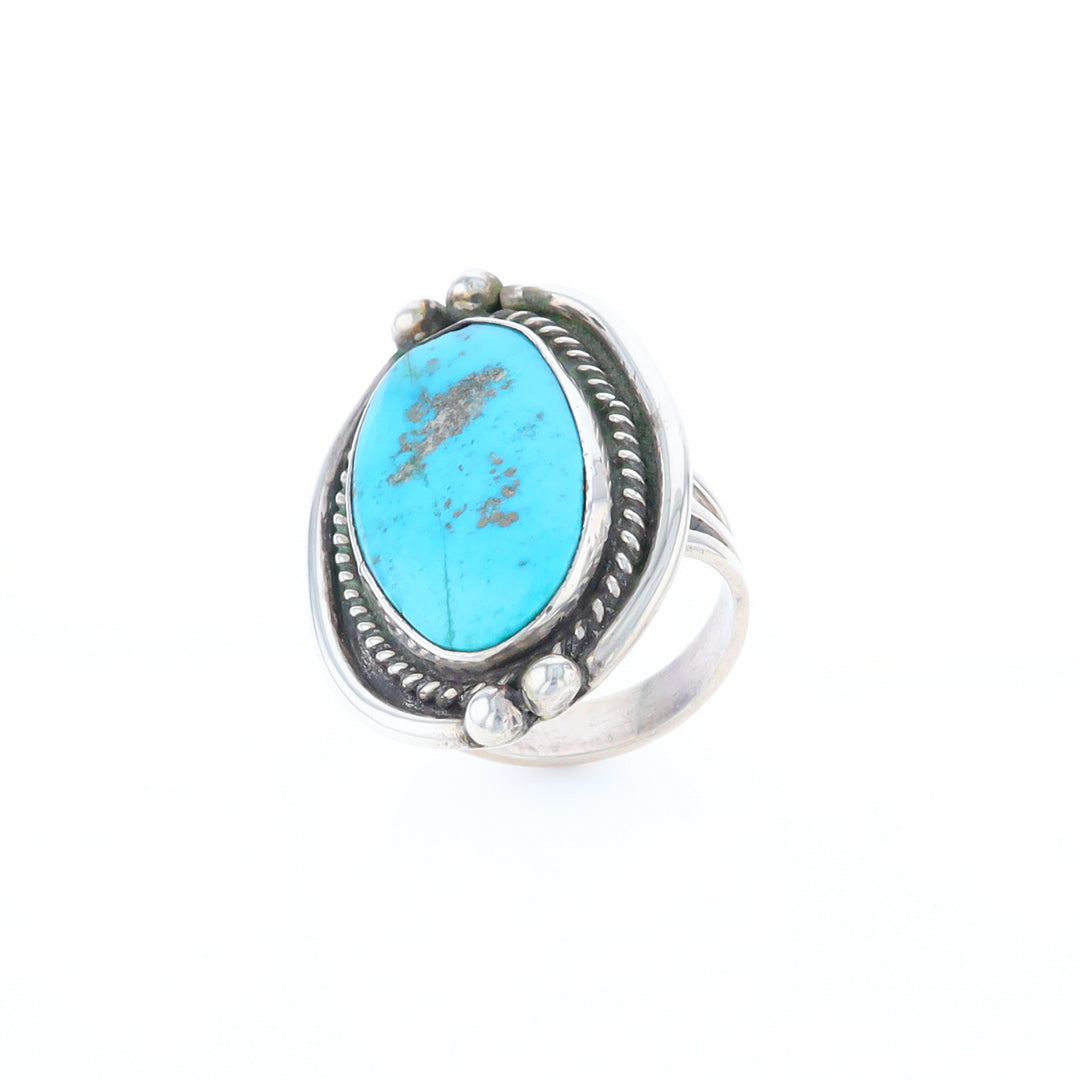 Long Oval Turquoise Ring