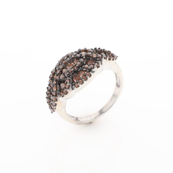 Knot Cluster Orange Diamond Ring