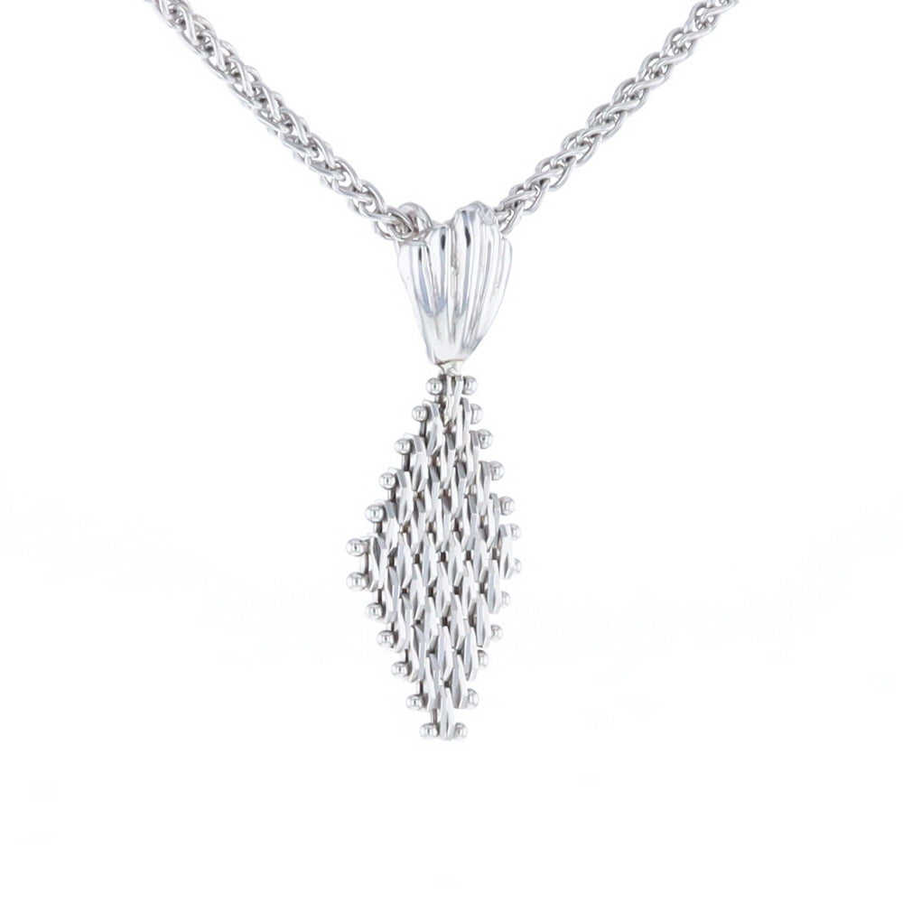 Woven White Gold Pendant