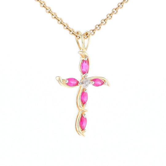 Marquise Ruby Cross