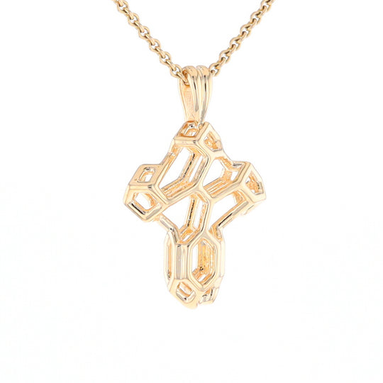 Small Voronoi Cross Pendant