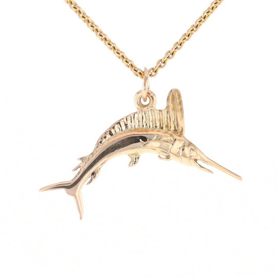 Gold Sailfish Pendant