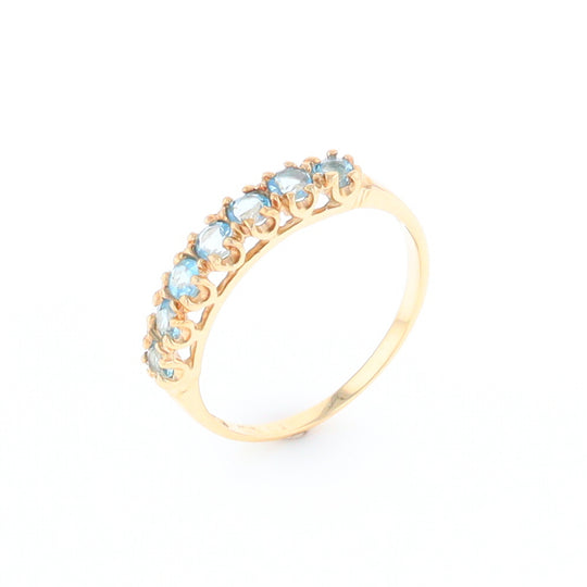 Round Blue Topaz Band