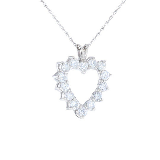 Open Heart Diamond Pendant