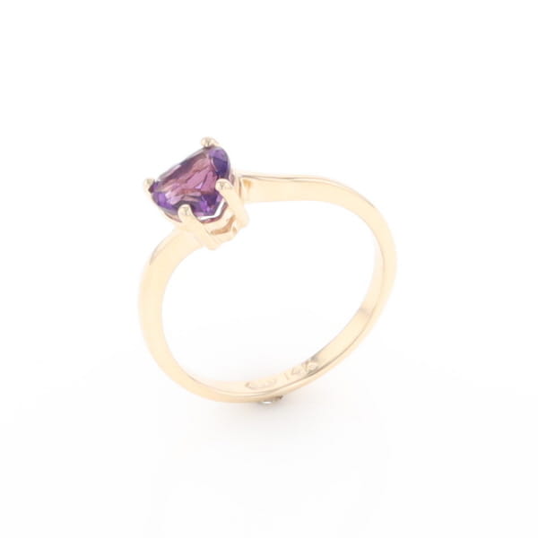 Heart Amethyst Ring