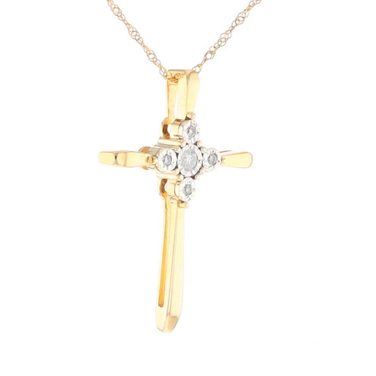 Illusion Cluster Cross Necklace