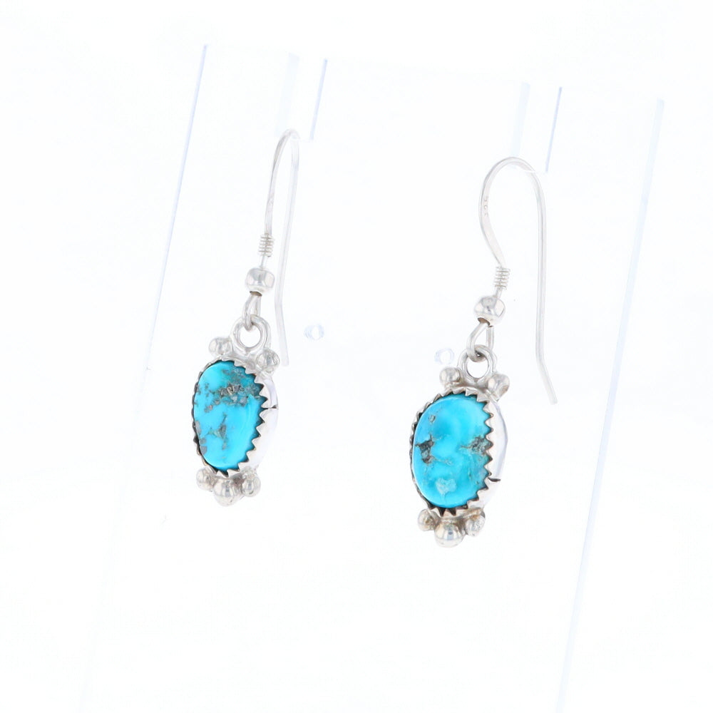 Native Dangle Turquoise Bead Earrings